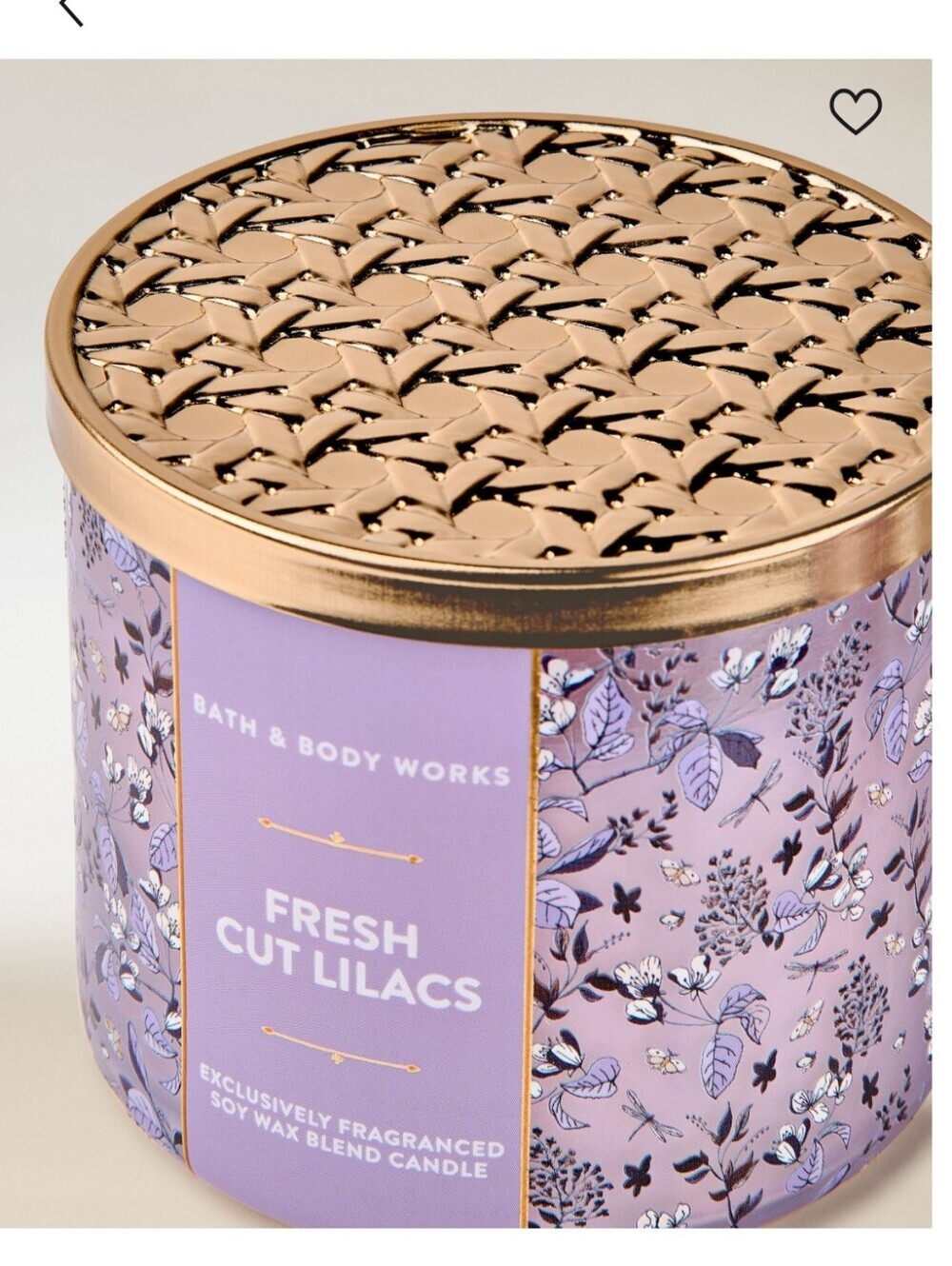 Bath & Body Works Fresh Cut Lilacs 3 - Whick Candle - Picture 2 of 5